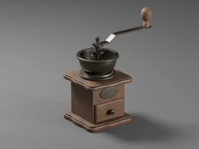 Vintage coffee grinder Low-poly 3D model purchase