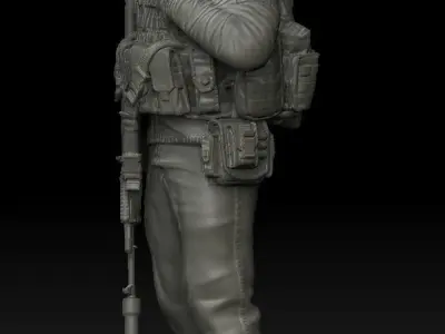 UKRAINIAN SOLDIER 02 3D print model