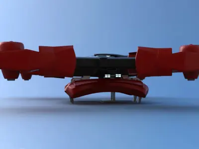 Futuristic Jet Quadcopter Aircraft 3D model