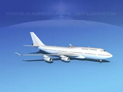Boeing 747-400 Bare Metal 3D model