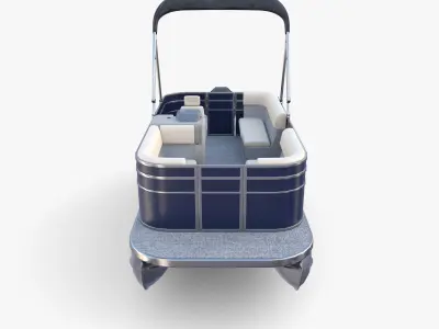 Pontoon Boat v1 3D model