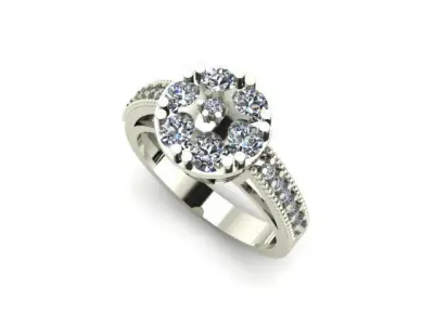 Bridal ring ready to print 3D print model