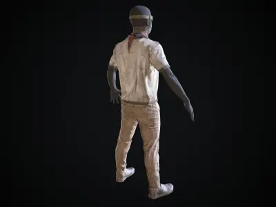 Skull armor 8 Low-poly 3D model