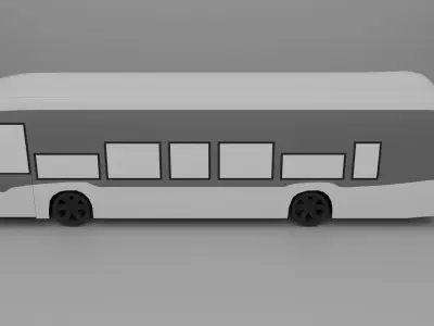 Low Poly Transport Bus 1 Free low-poly 3D model