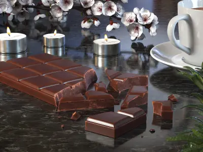Milk Chocolate Crushed Bar 3D model