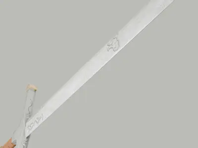 Rune Engraved Sword or Longsword Low-poly 3D model