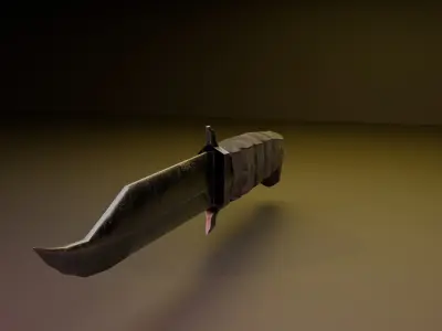 Knife Low-poly 3D model