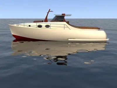 yacht motor 3D model