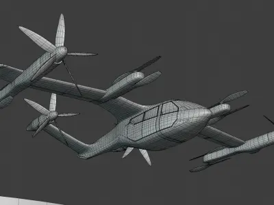 Future skyscraper with droneport 3D model