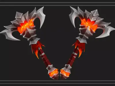 Stylized Axe Low-poly 3D model get