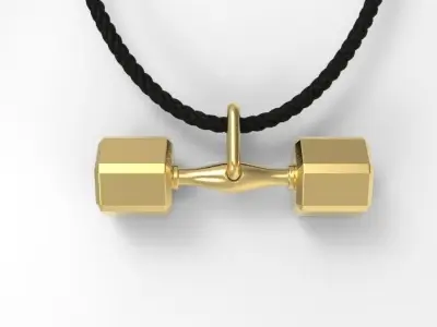 Dumbbell pendant 3D print model