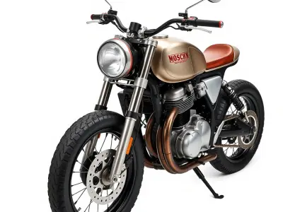 Classic Motorcycle Model Pack with PBR Textures Low-poly 3D model