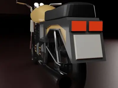 Low poly motorcycle Low-poly 3D model