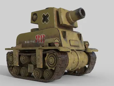 Metal Slug Tank Low-poly 3D model by andyyoon