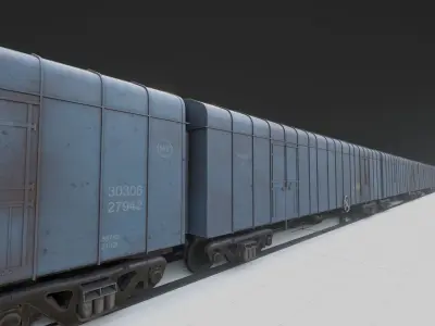 IRCTC Indian Freight Train 3D Model 3D model