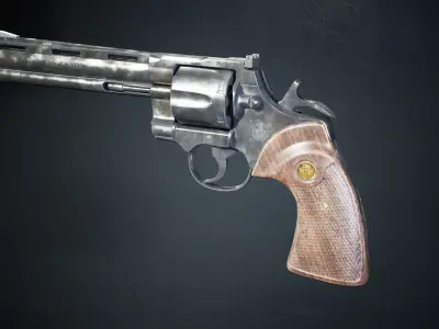 PBR - Western 357 Revolver  - Game-Ready 3D Asset Low-poly 3D model