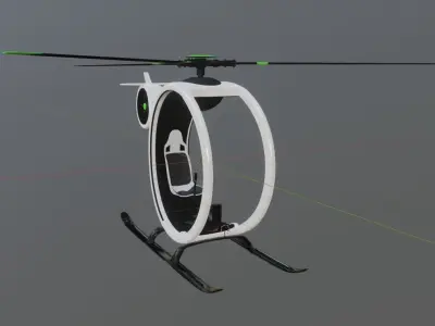 Scifi-looking Helicopter Free 3D model