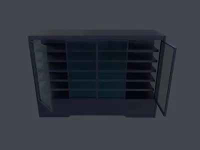 market frige Low-poly 3D model