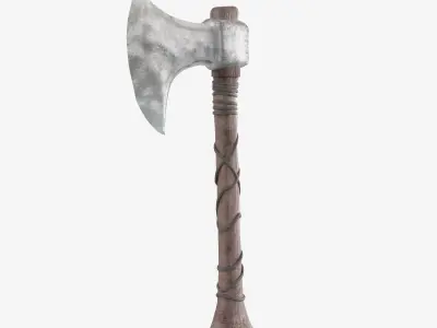 Stylized Medieval Axe Low-poly 3D model purchase