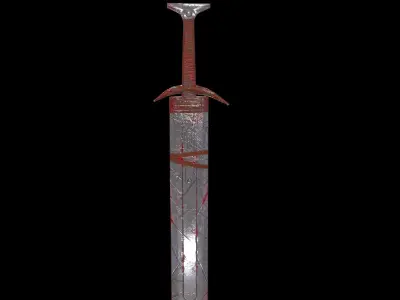 Barbarian-sword Low-poly 3D model