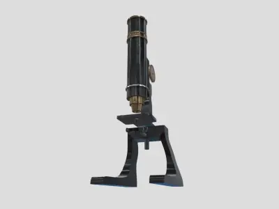 Antique Microscope Low-poly 3D model