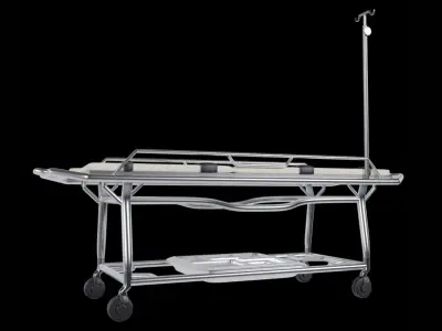 Hospital rolling stretcher 3D model