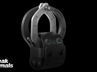 SHN Cuffs with Two covers Low-poly 3D model