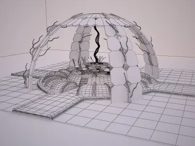 yuvarlak masa round table 3D model