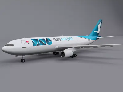 MNG Airlines Cargo Aircraft Airbus A300-600F Low-poly 3D model