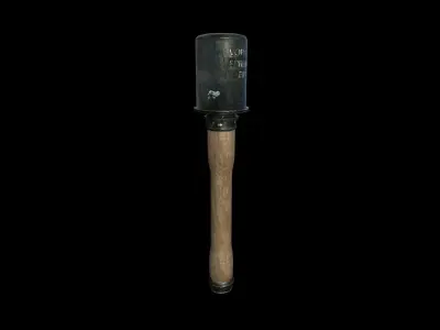 M24 Stick Grenade - PBR - Textured Low-poly 3D model