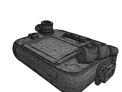 SciFi Worn Handheld Gaming Device Low-poly 3D model