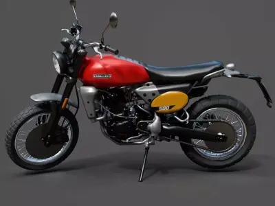 Fantic Caballero 500 Scrambler - High Quality 3D Model 3D model
