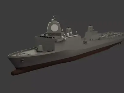 LPD Based Ballistic Missile Defence Ship 3D model