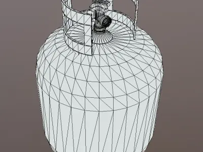 3D PBR Propane Tank Low-poly 3D model