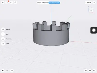 12 -6mm prong compartment stl file 3D print model