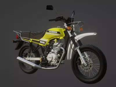 Honda Win100 Custom Verza Low-poly 3D model
