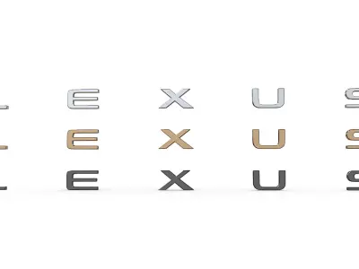 lexus nameplate logo 3D model