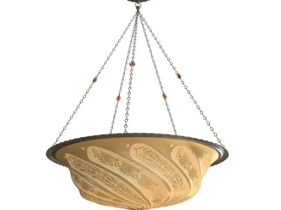 Scudo Saraceno Glass lamp Gold classic 3D model