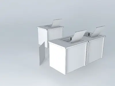 COMPUTER TRAINING DESKS 850x700x750mmH Free 3D model