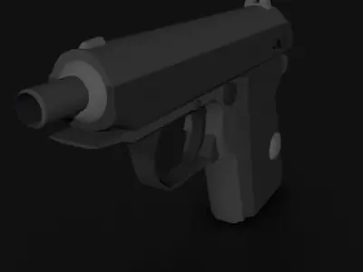 Walther PPK Low-poly 3D model