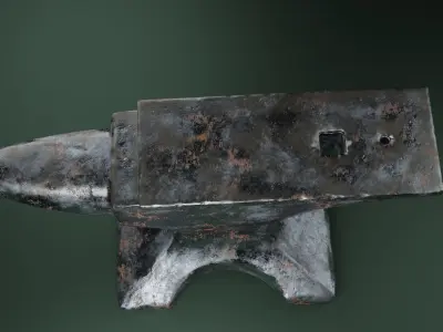 Old anvil Free 3D model