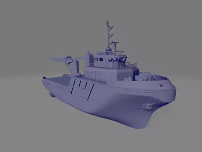 multipurpose tugboat miniature 3D print model