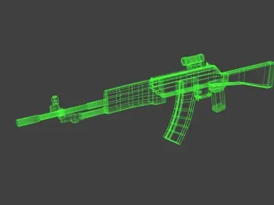 AN-94 Rifle Low-poly 3D model