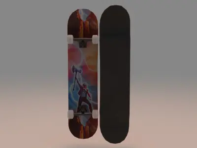 Marvel Thor Skateboard 3D model