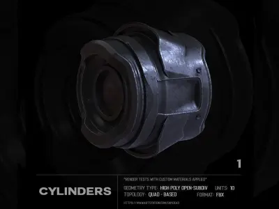 10 Cylinders SUBD 3D model