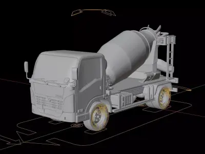 Mazda Titan Concrete Mixer 3D model