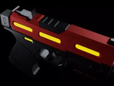 Cyberpunk Gun FX3 Free low-poly 3D model