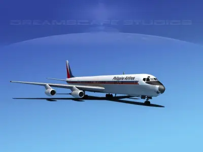 Douglas DC-8-63 Philipine Airlines 3D model