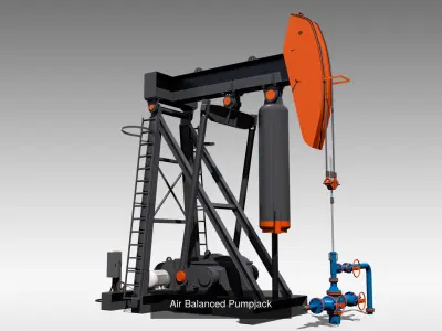 Pumpjacks Collection oil pump 3D Model Pack