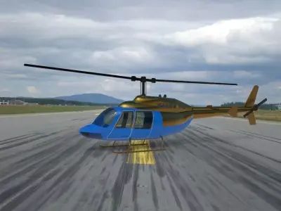 Bell 206 jet ranger 3D model